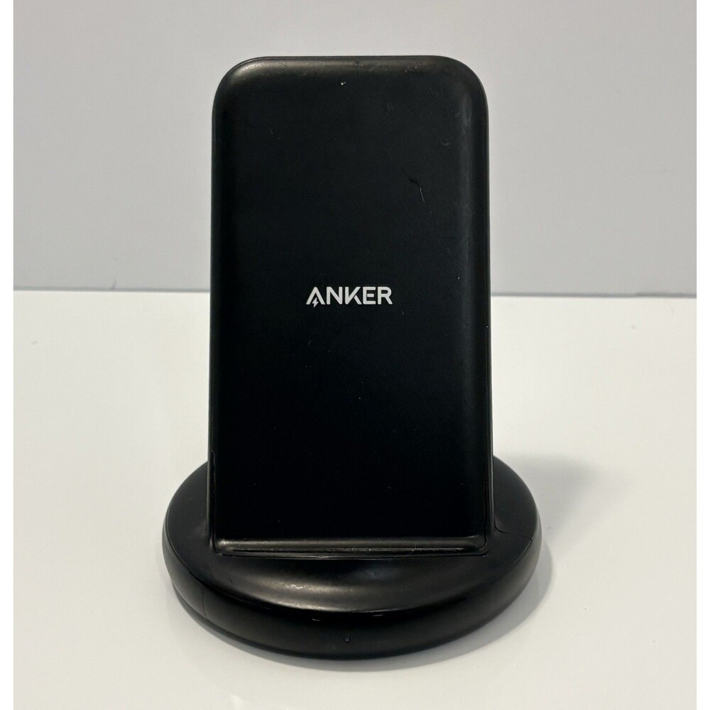 Anker PowerWave 10 Wireless Charging Stand, 2 USB-A Ports, Black